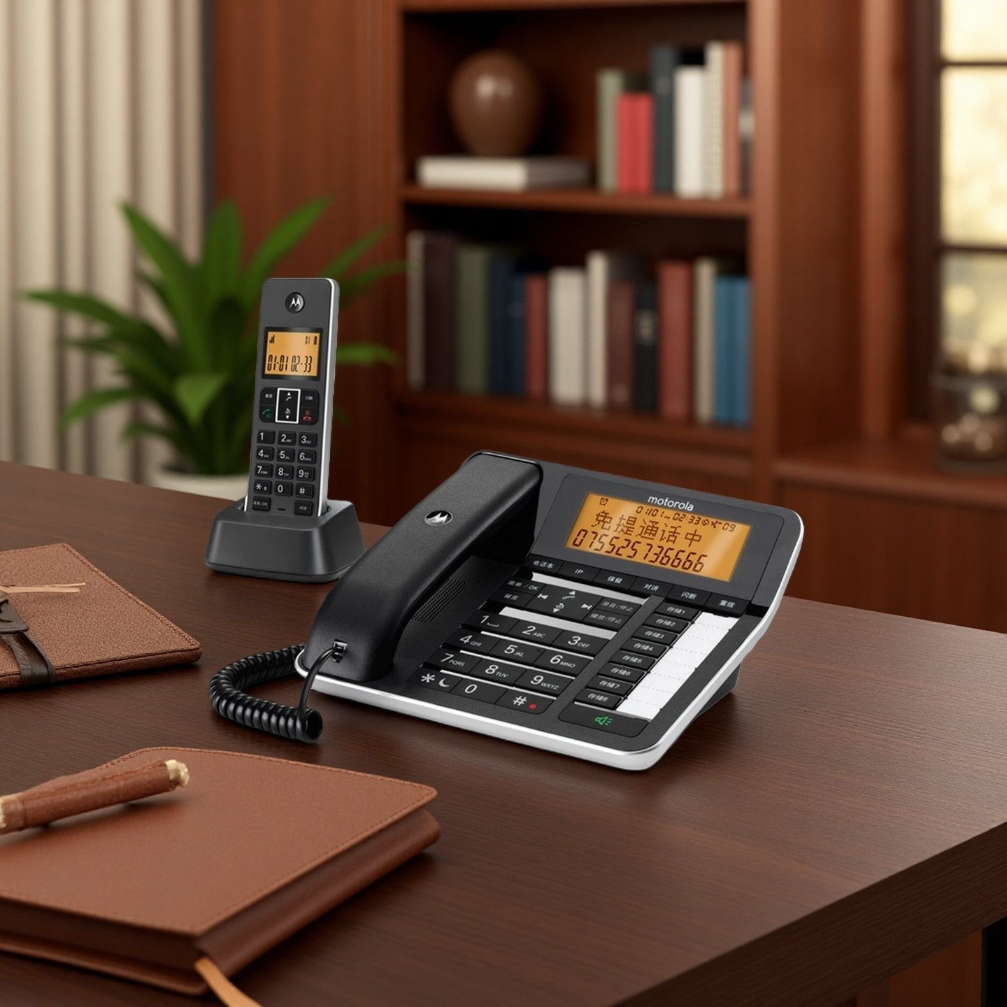 摩托罗拉自动录音子母电话机C7501RC办公电话座机自动录音电话机