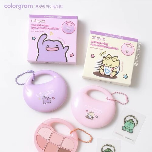 colorgram口袋挂饰六色眼影盘显色韩国新手百搭新款便携