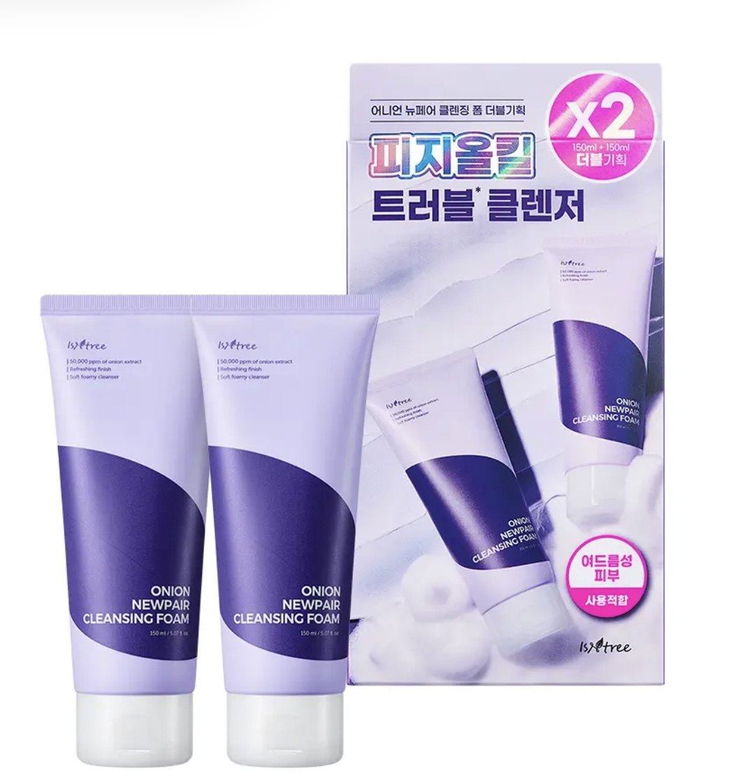 韩国#isntree紫色洋葱洗面奶深层清洁毛孔洁面乳淡化痘疤痘印