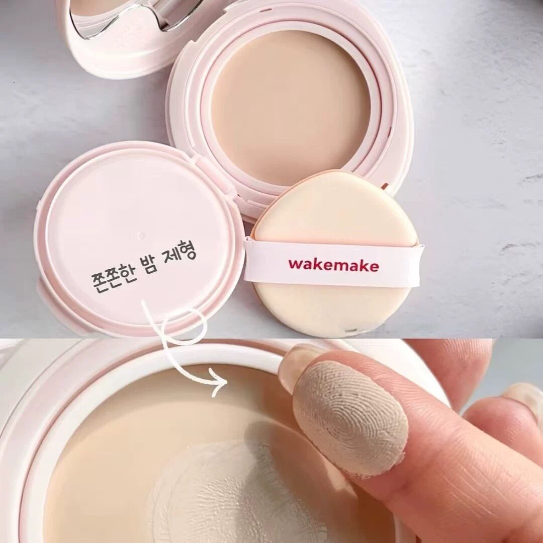 韩国wakemake粉糖气垫唯可魅粉膏保湿清透水润遮瑕自然提亮水光肌