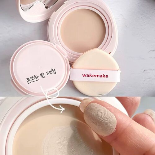 韩国wakemake粉糖气垫唯可魅粉膏保湿清透水润遮瑕自然提亮水光肌