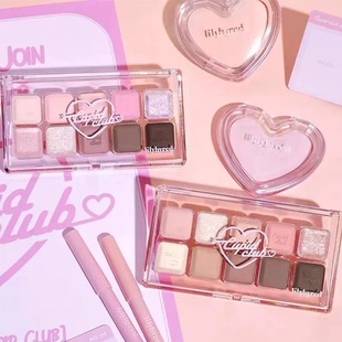 韩国lilybyred丽丽百乐键盘十色眼影盘珠光哑光百搭灰棕奶咖色