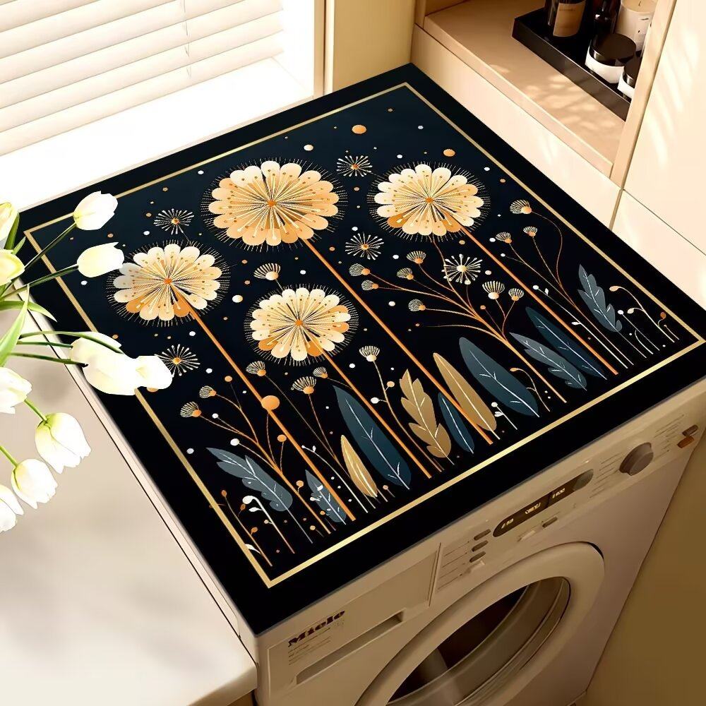 滚筒洗衣机盖垫吸水防晒冰箱盖布防尘罩垫布硅藻泥床头柜台面垫子