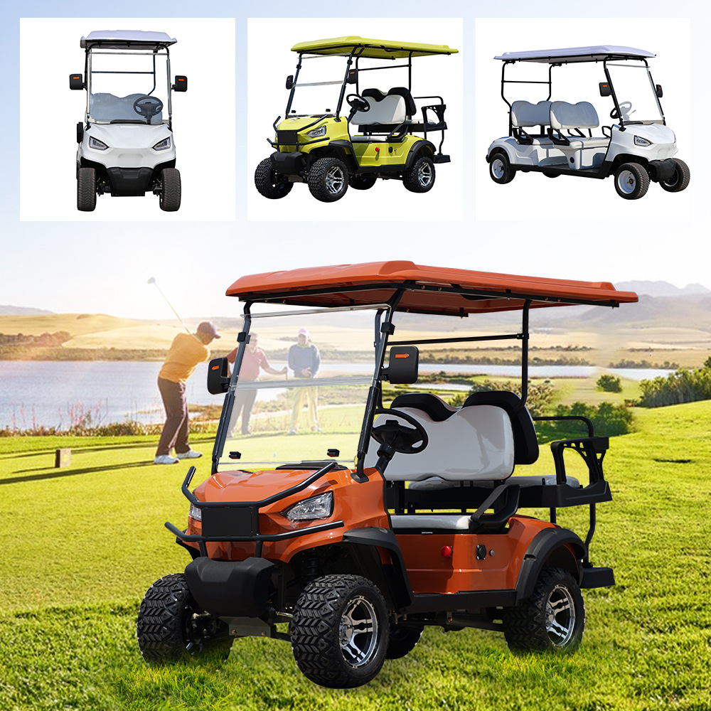 外贸出口2座4座6座高尔夫球车 景区园林观光车观光巡逻车出口欧美