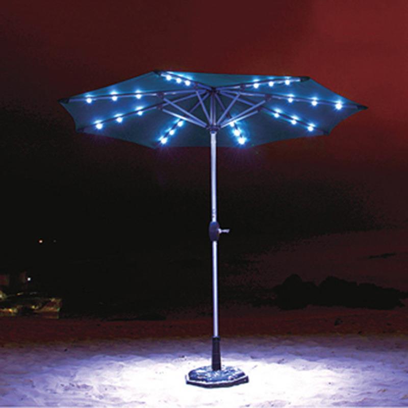 户外遮阳伞别墅庭院花园折叠罗马伞室外露台摆摊太阳能带灯广告伞