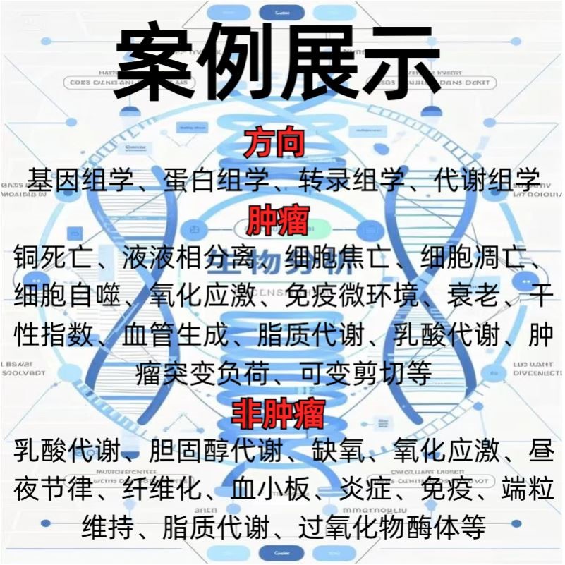 生信分析TCGA GEO数据库挖掘疾病基因单细胞代谢辉曼生物信息服务