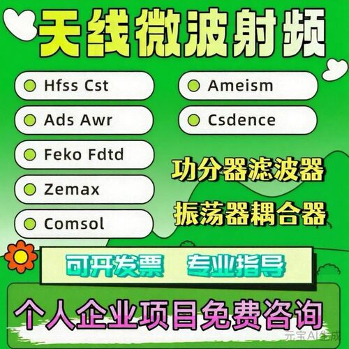 hfss天线代做/fdtd/zemax/Cst/ads/amesim/feko射频仿真指导答疑
