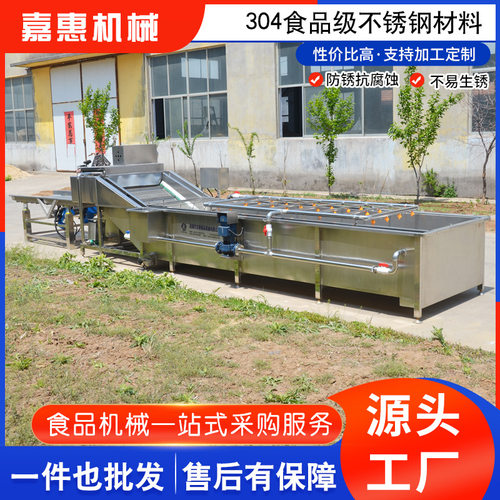 气泡清洗机果蔬清洗设备大型商用番茄清洗流水线辣清洗机