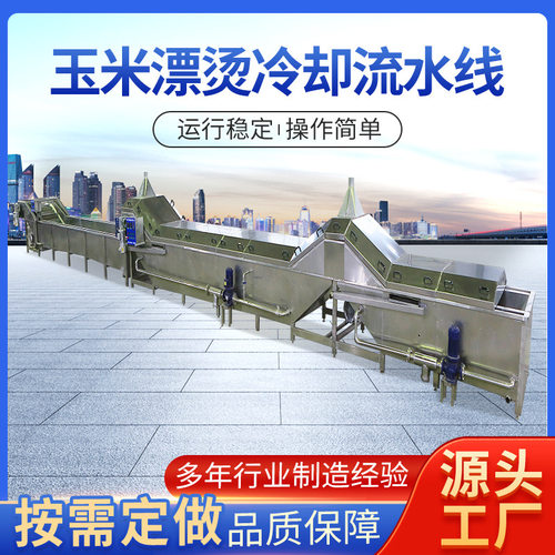 连续式玉米蒸煮机 糯玉米加工不锈钢漂烫杀青流水线