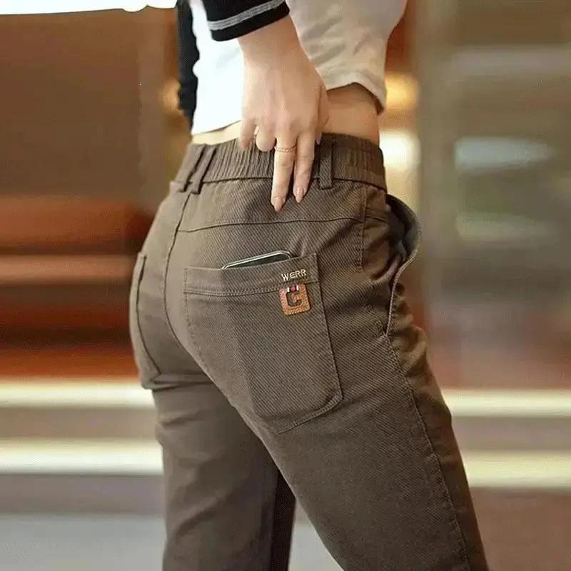 利永精选秋冬新款休闲裤男士直筒商务弹力男显瘦舒f适男裤子百