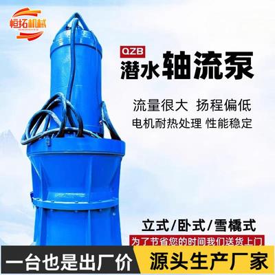 大型轴流泵 大流量应急防汛抽水泵 农用灌溉泵浮筒式潜水泵排污泵