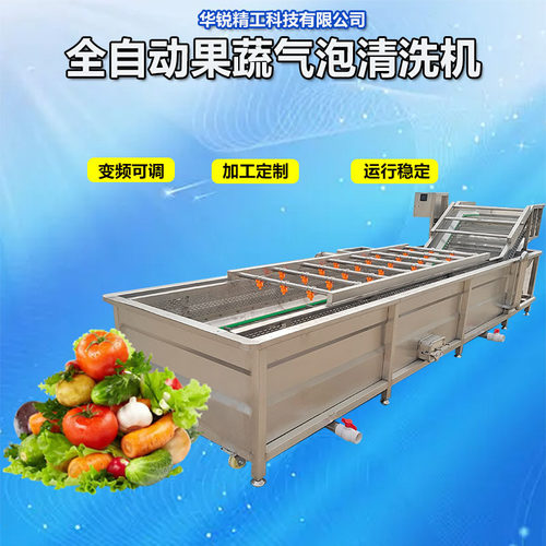 中央厨房净菜清洗机器全自动果蔬清洗洗菜机果蔬多功能气泡清洗机