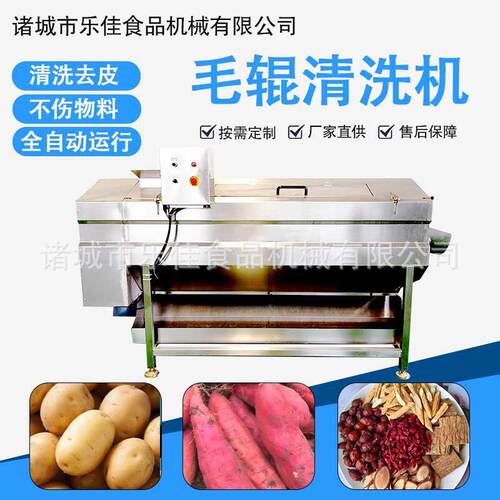 红薯毛辊清洗去皮机不锈钢材质红薯芋头洗泥去皮机器木薯脱皮机