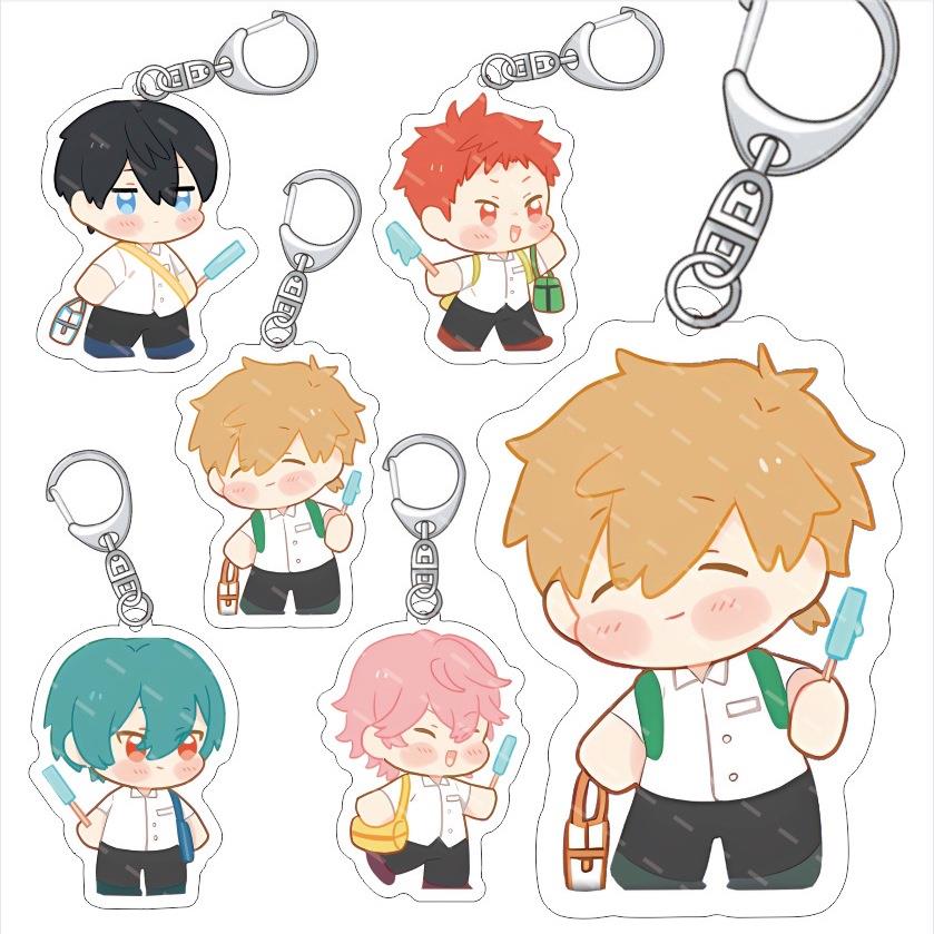 Free!男子游泳部钥匙扣 橘真琴 七濑遥 松冈凛 叶月渚 亚克力挂件