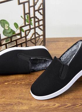 飞腾严选GOGO男布鞋厚底防滑老北京布鞋爸爸鞋透气平底开车鞋男鞋