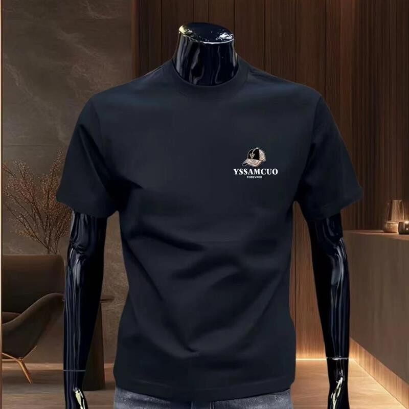 晟华优选2026夏季新款大码宽松T恤男士短袖高端轻奢半袖重磅纯棉