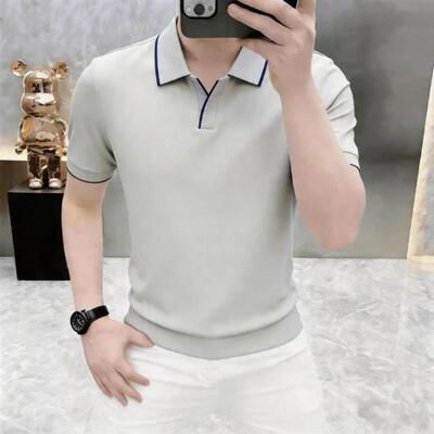 溪水优品1高档夏季男士潮流翻领短袖POLO衫商务休闲百搭半袖T