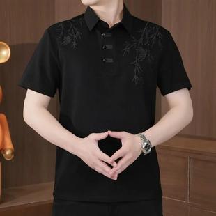 刺绣.商务短袖 保罗岁月鞋 Polo衫 服店25新款 休闲高品 夏国风新中式