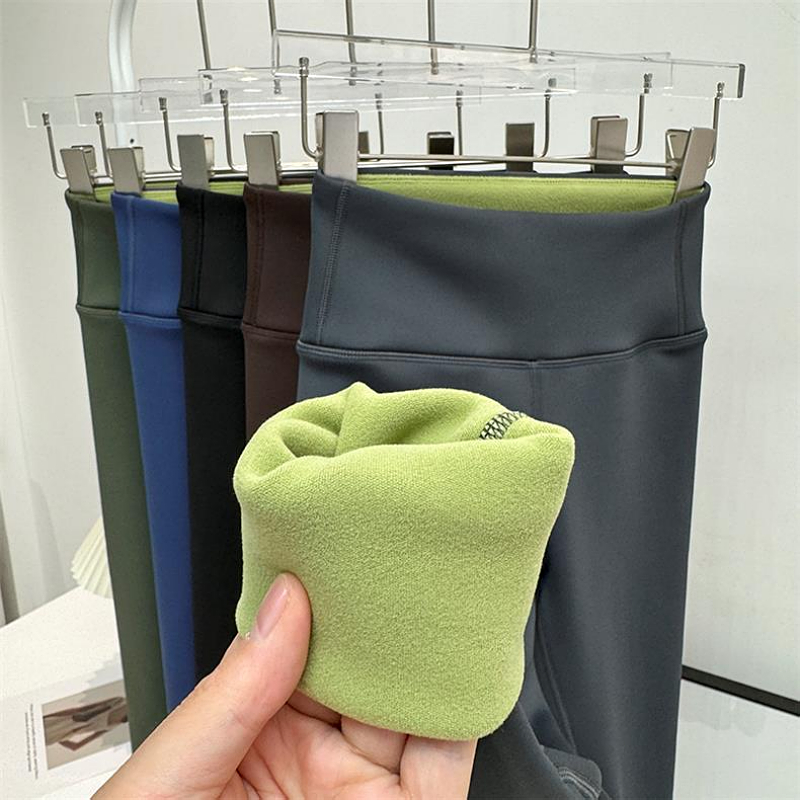 加厚绒瑜伽裤外穿保暖健身裤