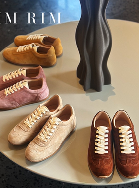 RIM RIM纯色重工手工塑型设计休闲鞋女2025秋冬新款超好看德训鞋