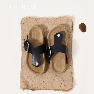 厚底 RIM RIM人字拖女夏季 外穿增高沙滩鞋 百搭真皮防滑夹脚凉拖鞋