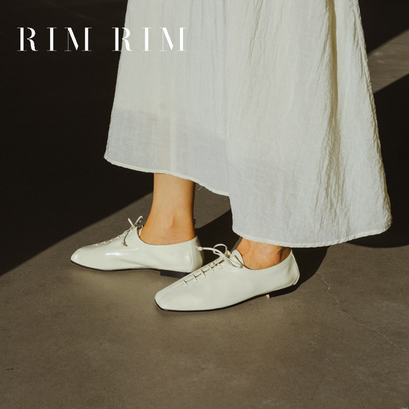 RIM RIM×ELLIE SHUANG小众设计深口单鞋舒适柔软女鞋平底方头真