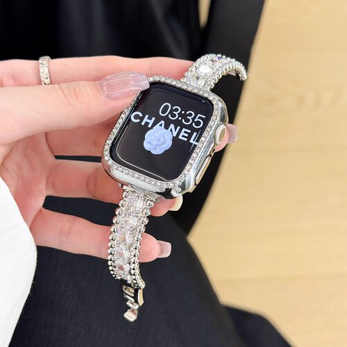 思雅图华为fit4锆石满钻花环表链