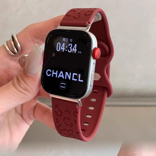 思雅图Fit3手表猫爪纹硅胶表带