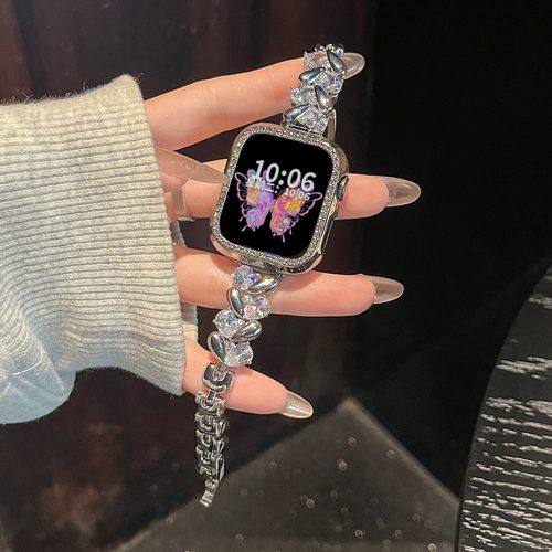 思雅图数码华为Fit3闪钻爱心表链