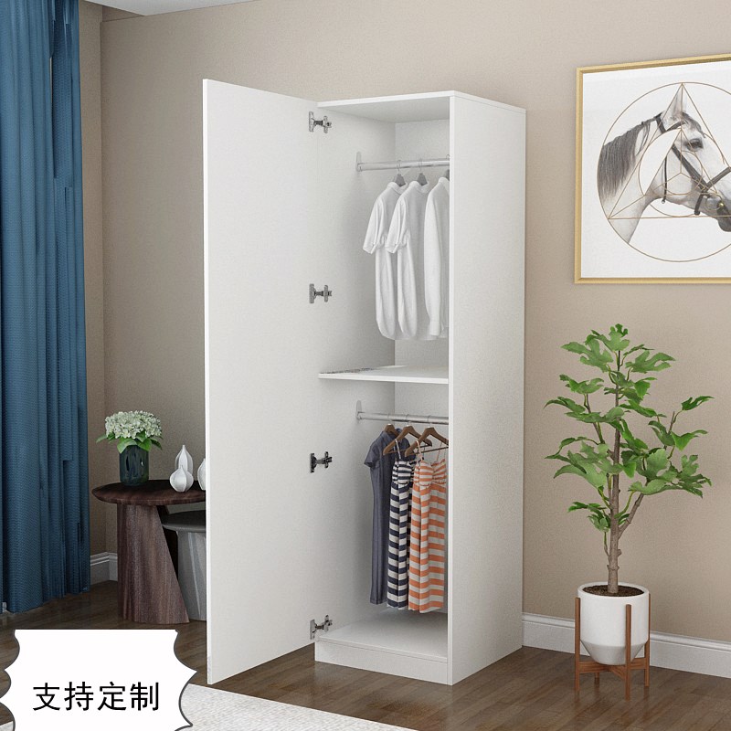 精品简约单双门衣柜衣橱储物柜卧室阳台宿舍租房单门衣柜儿童定制