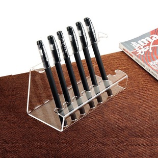亚克力笔盘笔架文具店钢笔柜台新品展示陈列收纳会议玻璃笔直播