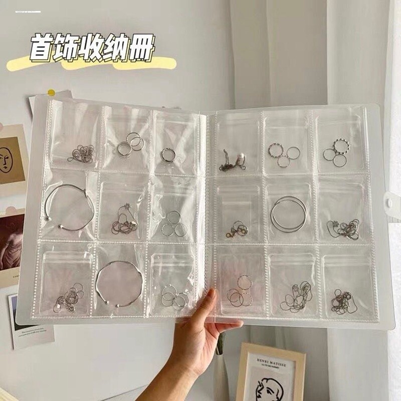 发夹收集册送女友发卡收纳本首饰品相册透明密封袋防尘防氧化礼物图片