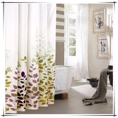 加厚浴帘单侧窗帘挡水涤纶布送挂勾机洗速干浴室卫生间