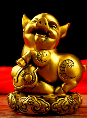 纯铜招财十二生肖三合摆件鼠牛虎兔龙蛇马羊猴鸡狗猪全套