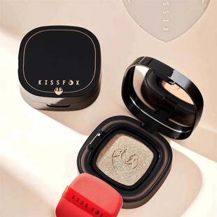 接吻狐狸轻奢修饰裸妆气垫霜粉底液遮瑕有替换芯象牙白