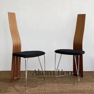 京吉丰金属中世纪高背餐椅设计师样板房单人椅现代个性化艺术餐椅