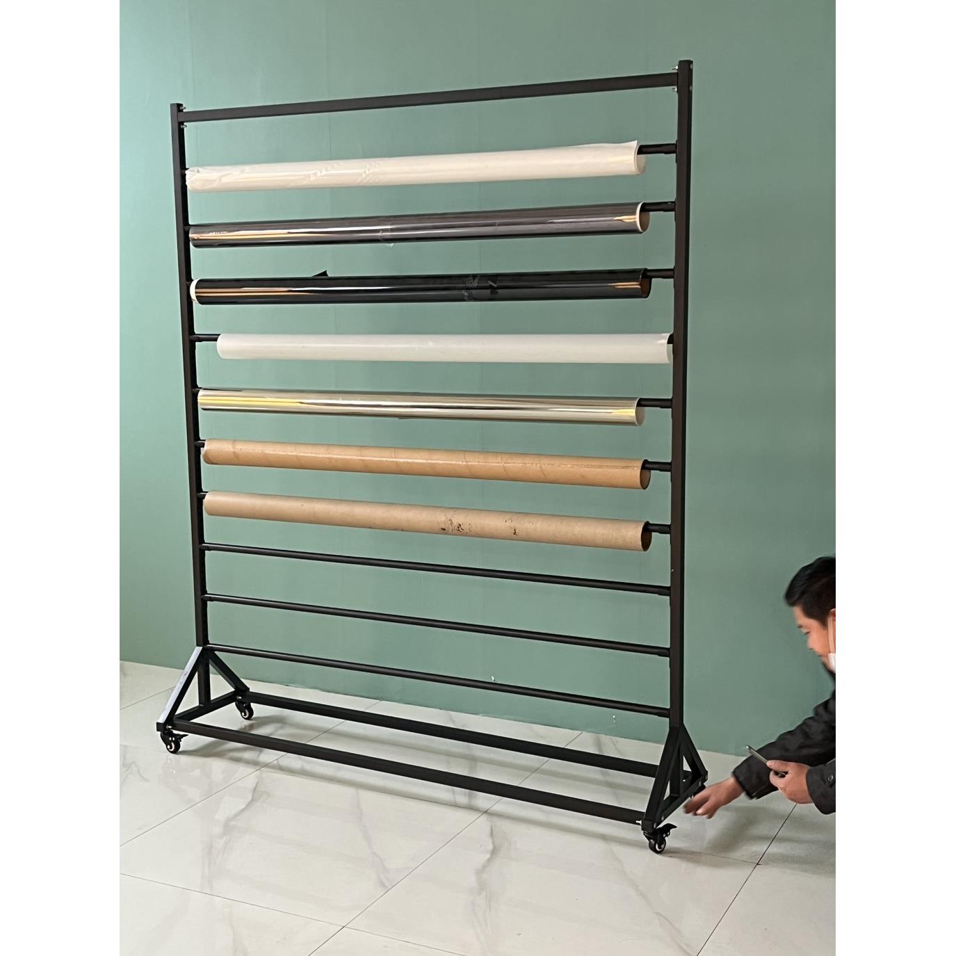 带轮可移动太阳膜车膜车衣展示架改色膜布料桌布架