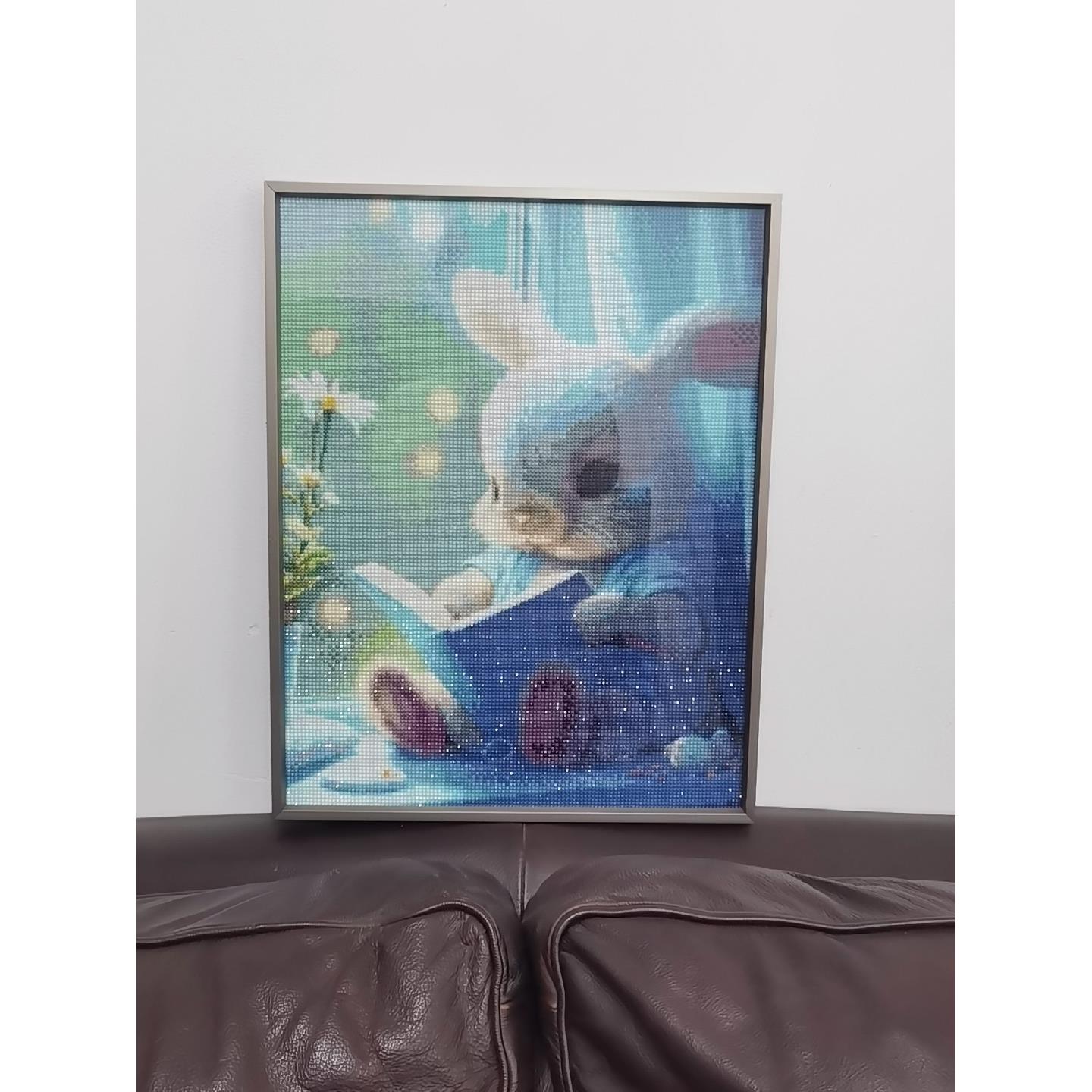 定制画框打印照片相框装裱十字绣外框裱框钻石画框地图边框带玻璃