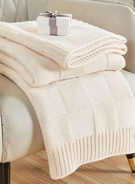 工新款外贸手粗毯毛线37699编织毯子针织毛毯子沙发盖毯办公线室