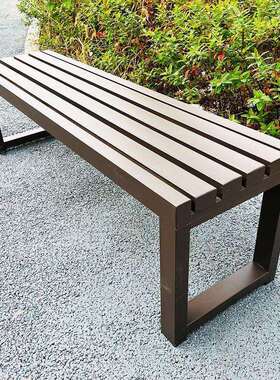 全铁艺公园长椅长凳公园椅户外长条木座椅条椅实长条凳JZ156151排