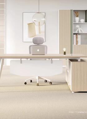 带10030181侧柜简约现桌代主组管老板办公经总裁老板桌桌椅合理大