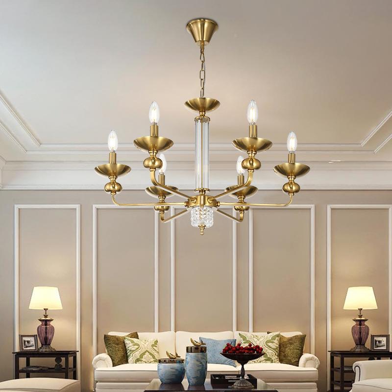 欧式蜡烛吊灯le铁艺603厅工业风d灯客复古卧玻璃别墅室餐厅吊灯