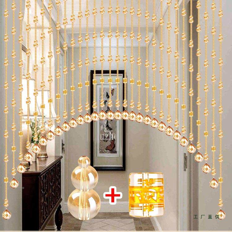 珠子隔断水晶帘门帘家用玄关对厕所屏帘风EKY厨房葫芦客厅门门免