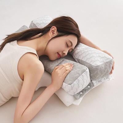 025新款17556可拆分三合O型定位枕多睡姿双层芯枕多睡姿双2人一枕