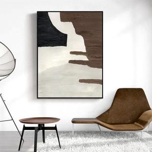 现代约风抽象客厅装 饰黑白面灰画艺术壁画简SQ5028玄关入户走廊墙