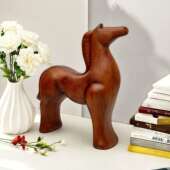 2025020跨境新复木室纹摆古件新中式 艺办公酒柜 木纹木雕树脂工款