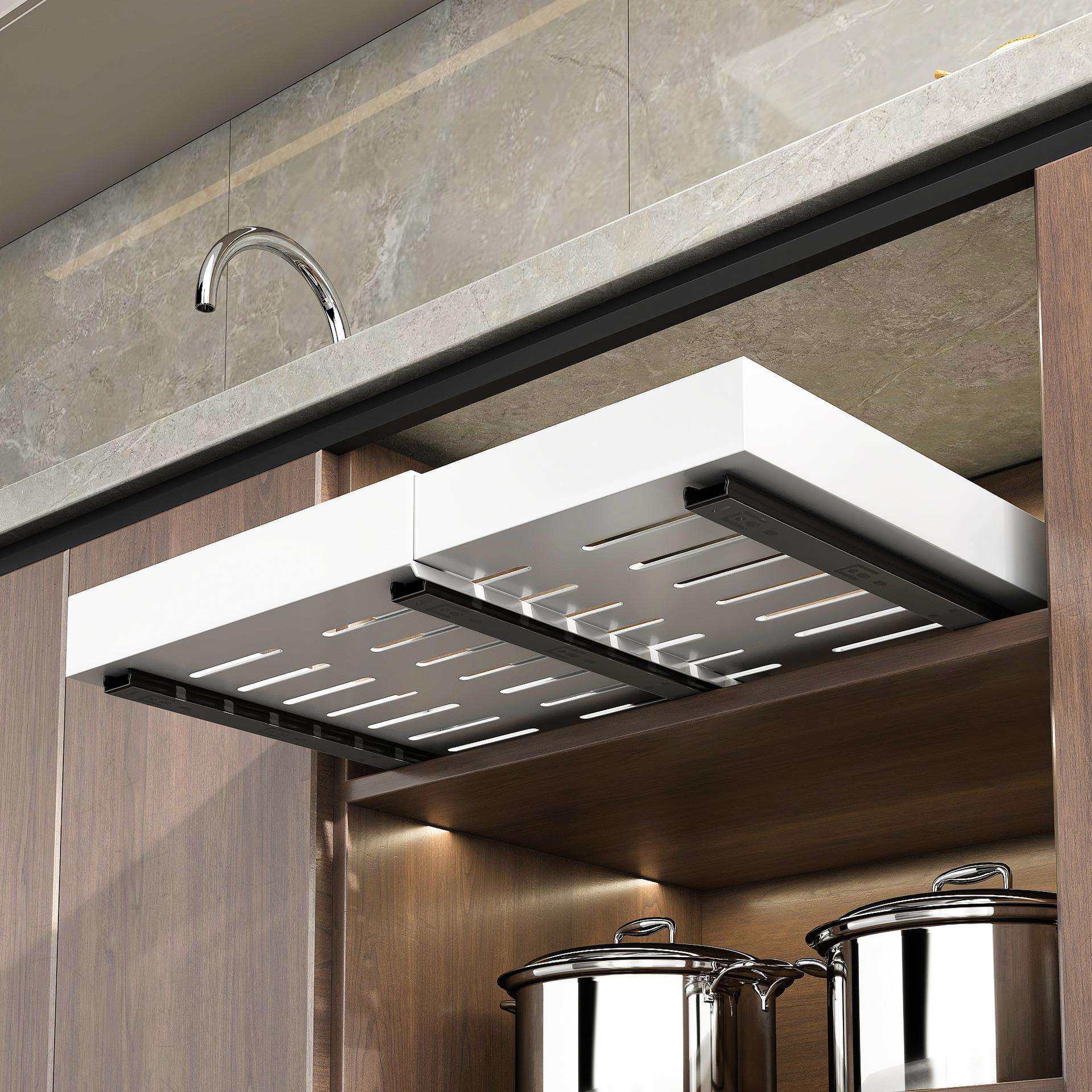 严好物下水槽物置70176免打孔可伸缩选碗碟收架纳架橱柜抽拉式置,厨房/烹饪用具,抹布架/厨房清洁收纳架,淘宝优惠券,粉丝福利购,淘宝优惠卷