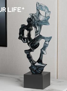 太艺湖石摆件现代简透约明树脂轻奢高客厅玄关档电视柜装饰YZ3813