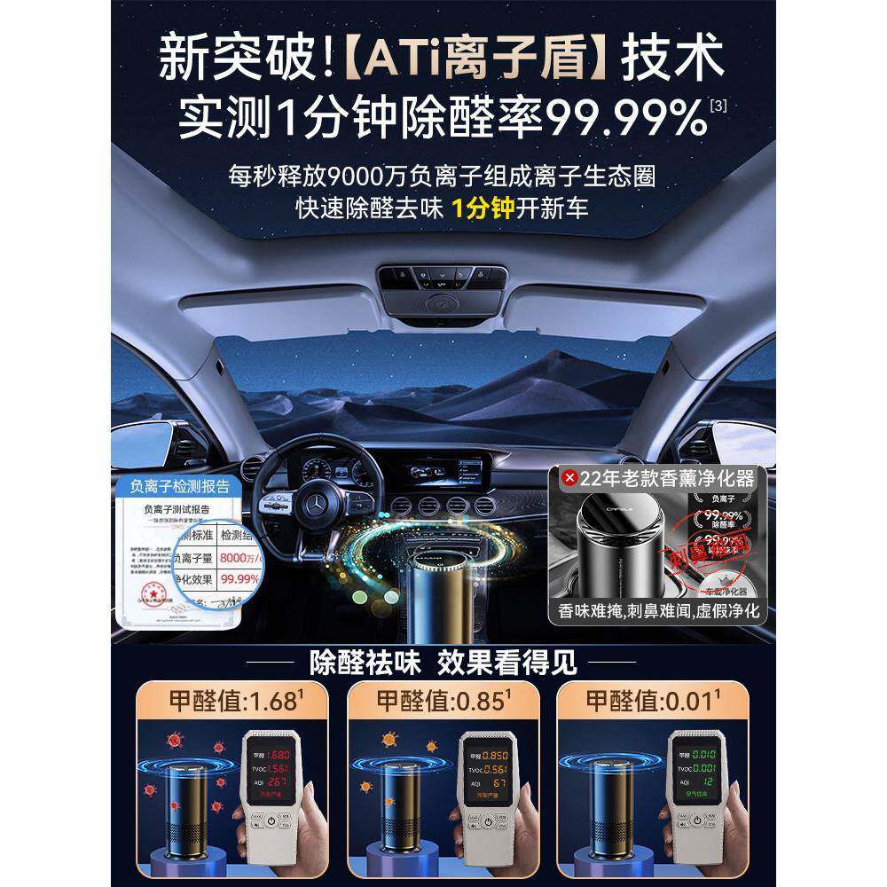 2020车载空气净化器专汽车用新去甲醛内消除异车味车上负离子发车