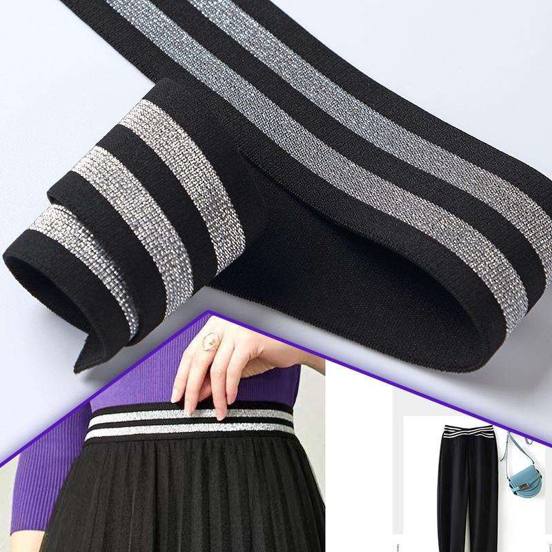 侧条松701紧带竖弹带软弹力橡筋边柔可贴肤腰封装绑带饰腰带弹力